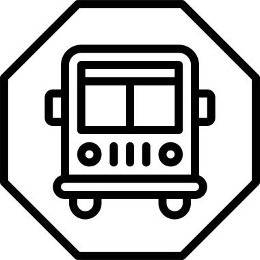 Otobüs park yeri simgesi, park yeri illüstrasyonuyla ilgili