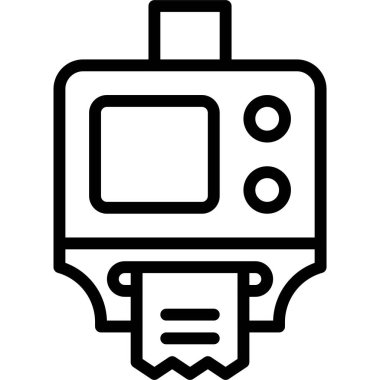 Park sayacı simgesi, otoparkla ilgili vektör illüstrasyonu