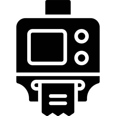 Park sayacı simgesi, otoparkla ilgili vektör illüstrasyonu