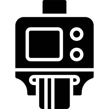 Park sayacı simgesi, otoparkla ilgili vektör illüstrasyonu