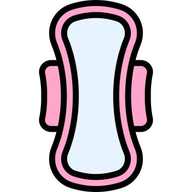 Hijyenik peçete simgesi, feminizmle ilgili vektör çizimi