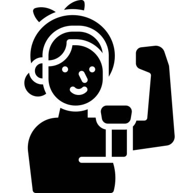 Güçlü Kadın simgesi, Feminizm bağlantılı vektör çizimi