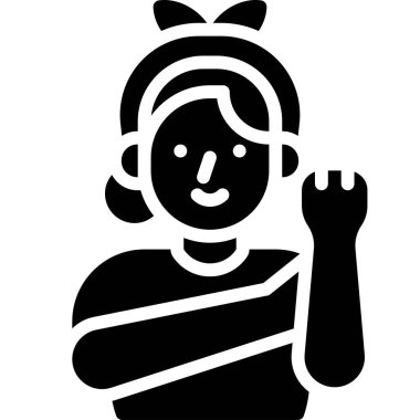 Güçlü Kadın simgesi, Feminizm bağlantılı vektör çizimi