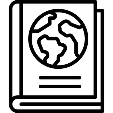 Toprak Kitabı simgesi, Dünya Günü ile ilgili vektör illüstrasyonu