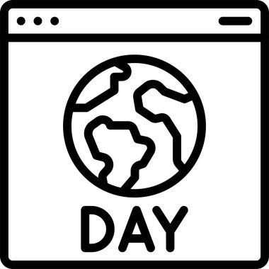 Windows Uygulama simgesi, Dünya Günü ile ilgili vektör illüstrasyonu