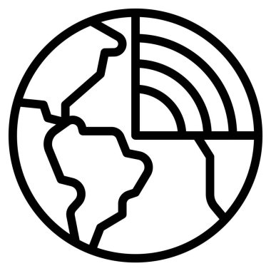 Dünya İç Çekirdek simgesi, Dünya Günü ile ilgili vektör çizimi