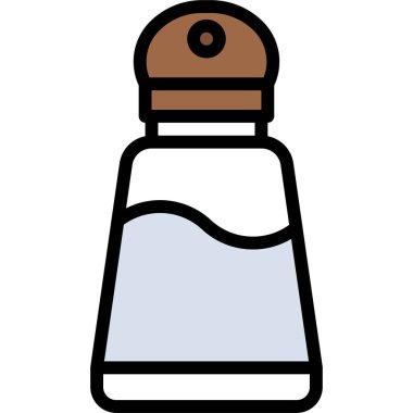 Tuz ve biber karıştırıcı simgesi, fırın ve fırınla ilgili vektör illüstrasyonu