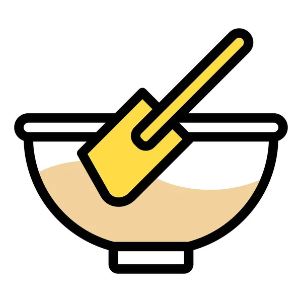 Beker Spatel Pictogram Bakkerij Bakken Gerelateerde Vector Illustratie — Stockvector