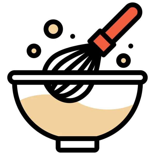 Whisking Ikon Bageri Och Bakning Relaterade Vektor Illustration — Stock vektor