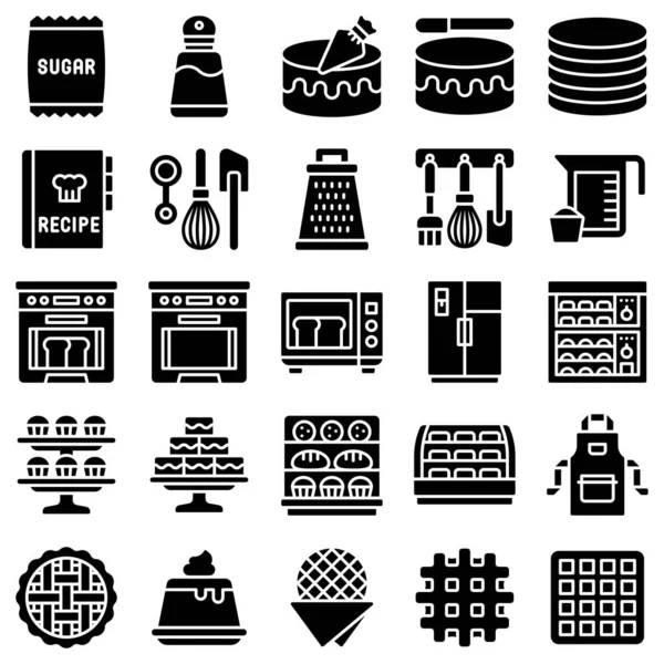 Bakery Baking Related Icon Set Solid Style Royalty Free Stock Illustrations