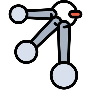 Kaşık simgesi, fırın ve fırınla ilgili vektör illüstrasyonu ölçülüyor