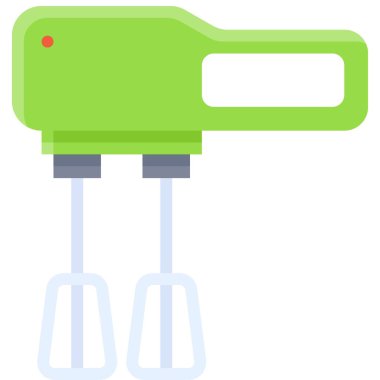 El karıştırıcı simgesi, fırın ve fırınla ilgili vektör illüstrasyonu