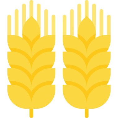 Buğday simgesi, fırın ve fırınla ilgili vektör illüstrasyonu