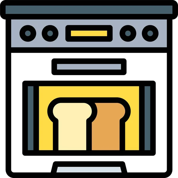 Icono Del Horno Panadería Ilustración Vectores Relacionados Con Cocción — Vector de stock