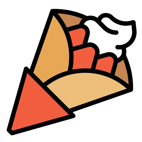 Icono Crepe Panadería Ilustración Vectorial Relacionada Con Cocción — Vector de stock