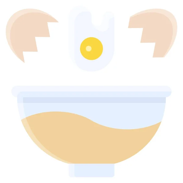 Break Egg Icon Bakery Baking Related Vector Illustration — Stock Vector