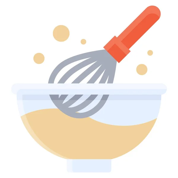 Whisking Ikone Back Und Backvektorillustration — Stockvektor