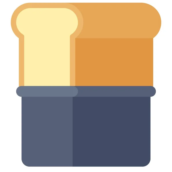 Brot Pfanne Symbol Back Und Backvektorillustration — Stockvektor