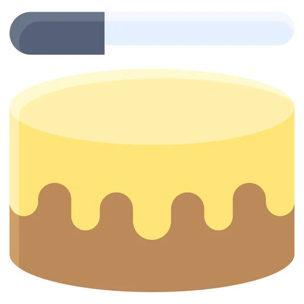 Pasta Süsleme Simgesi Fırın Fırınla Ilgili Vektör Illüstrasyonu — Stok Vektör