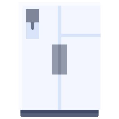 Buzdolabı simgesi, fırın ve fırınla ilgili vektör illüstrasyonu