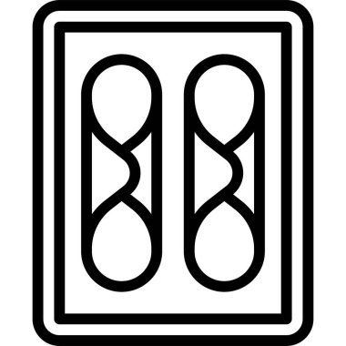 Cannoli simgesi, fırın ve fırınla ilgili vektör illüstrasyonu