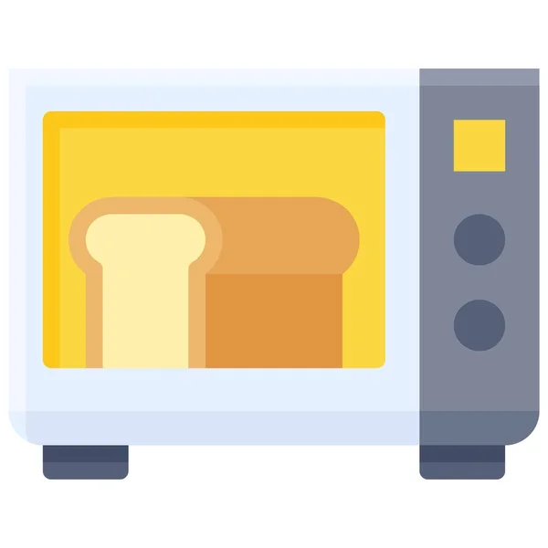 Microwave Oven Icon Bakery Baking Related Vector Illustration — Stock Vector