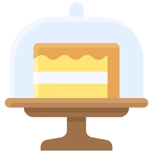 Cake Cake Stand Icon Padaria Assar Ilustração Vetor Relacionado — Vetor de Stock