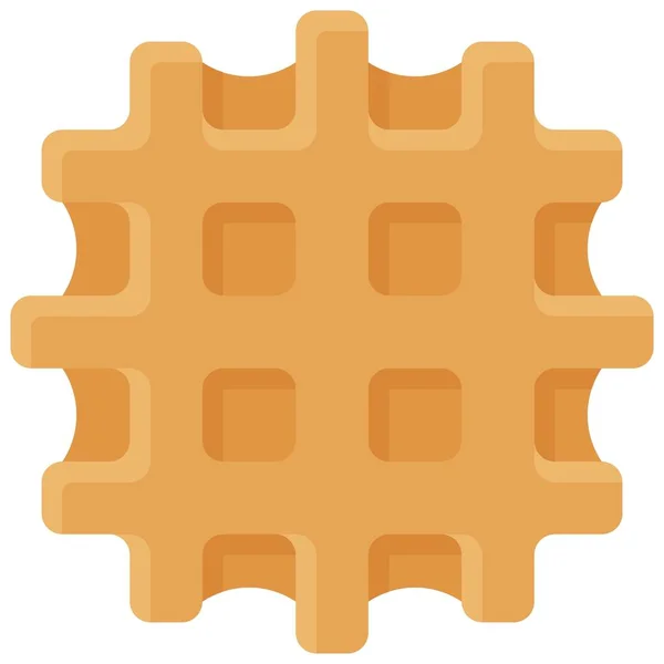 Waffel Symbol Bäckerei Und Backen Bezogene Vektorillustration — Stockvektor