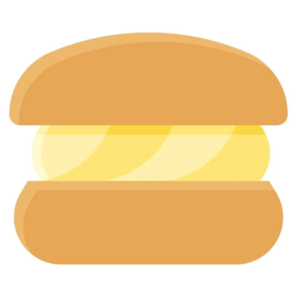 Icono Semla Panadería Ilustración Vectorial Relacionada Con Cocción — Vector de stock