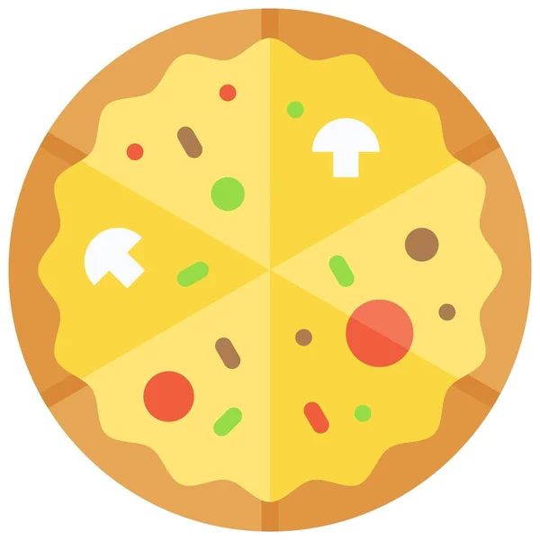 Pizza Ikon Pékség Sütéshez Kapcsolódó Vektor Illusztráció — Stock Vector