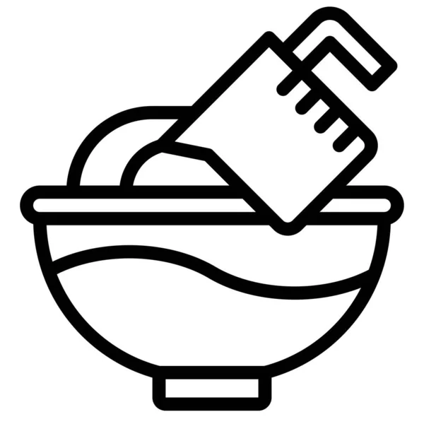 Verser Icône Liquide Boulangerie Cuisson Illustration Vectorielle Connexe — Image vectorielle
