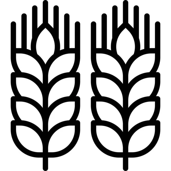 Ікона Пшениці Хлібобулочні Вироби Хлібобулочні Вироби Векторні Ілюстрації — стоковий вектор