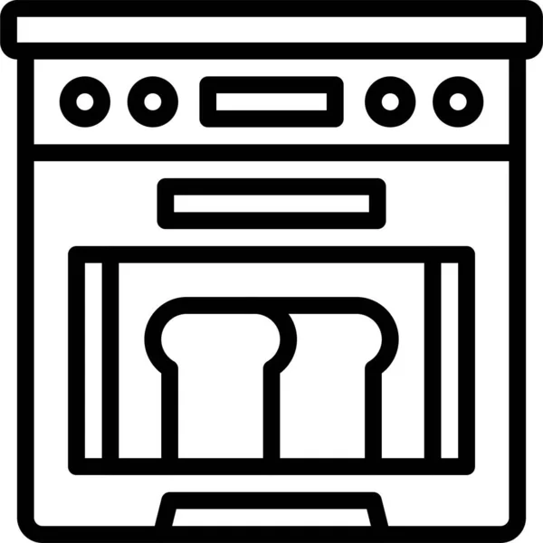 Oven Icon Bakery Baking Related Vector Illustration — Stock Vector