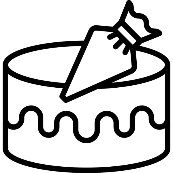 Cake Decorating Icon Bakery Baking Related Vector Illustration Stock Illustration