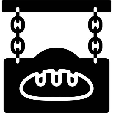 Pastane işareti simgesi, fırın ve fırınla ilgili vektör illüstrasyonu