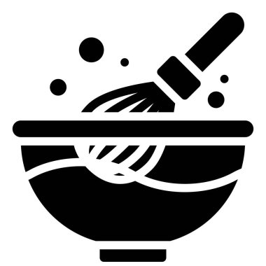 Kepçeleme simgesi, fırın ve fırınla ilgili vektör illüstrasyonu