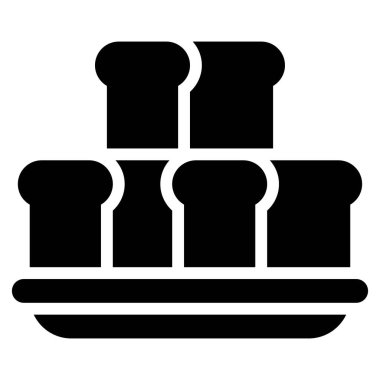 Loafs simgesi, fırın ve fırınla ilgili vektör illüstrasyonu