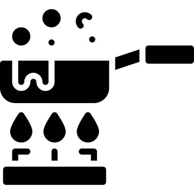 Pan simgesi, fırın ve fırınla ilgili vektör illüstrasyonuyla yemek pişirme