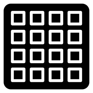 Waffle simgesi, fırın ve fırınla ilgili vektör çizimi