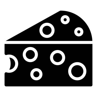 Peynir simgesi, fırın ve fırınla ilgili vektör çizimi