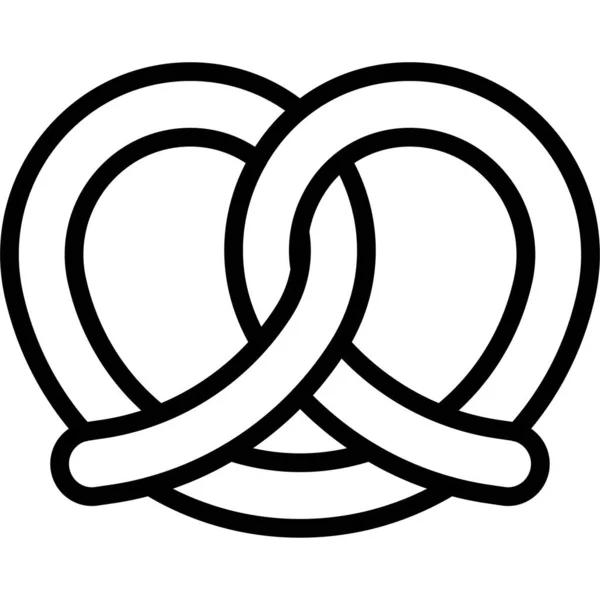 Pretzel Icono Panadería Ilustración Vectores Relacionados Con Cocción — Archivo Imágenes Vectoriales