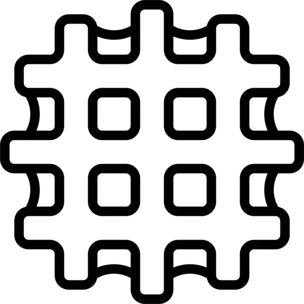 Вафельний Значок Хлібобулочні Вироби Хлібобулочні Вироби Векторні Ілюстрації — стоковий вектор