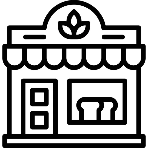 Icono Tienda Panadería Panadería Ilustración Vectores Relacionados Con Panadería — Vector de stock