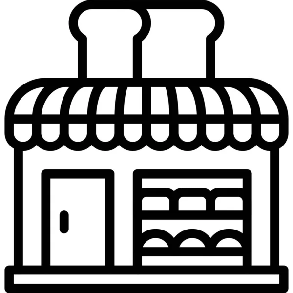 Icône Boulangerie Illustration Vectorielle Boulangerie Boulangerie — Image vectorielle