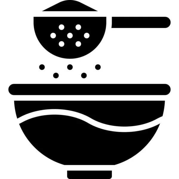 Ikona Przesiewania Piekarnia Pieczenia Związane Wektor Ilustracji — Wektor stockowy