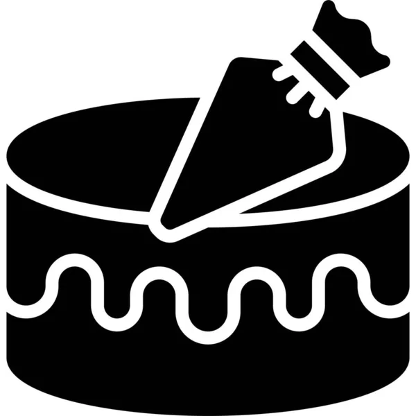 Cake Decorating Icon Bakery Baking Related Vector Illustration Vector Graphics