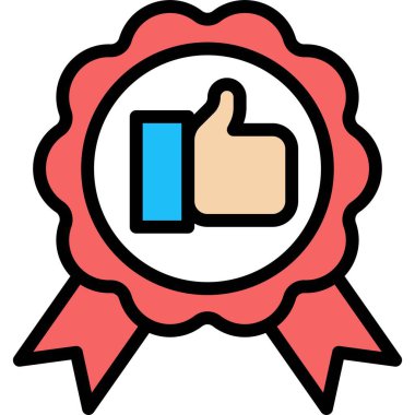 Rosette simgesi, Süpermarket ve Alışveriş Merkezi bağlantılı vektör illüstrasyonu