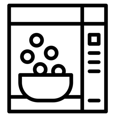 Mısır gevreği simgesi, süpermarket ve alışveriş merkezi bağlantılı vektör illüstrasyonu