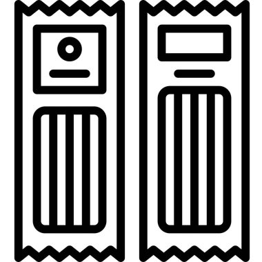 Makarna simgesi, süpermarket ve alışveriş merkezi bağlantılı vektör illüstrasyonu