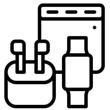 Gadget simgesi, Süpermarket ve Alışveriş Merkezi bağlantılı vektör illüstrasyonu